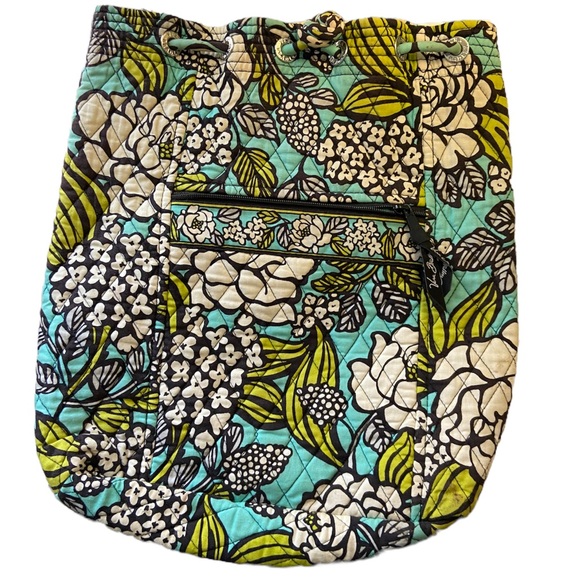 Vera Bradley island blooms drawstring bag - Picture 1 of 5